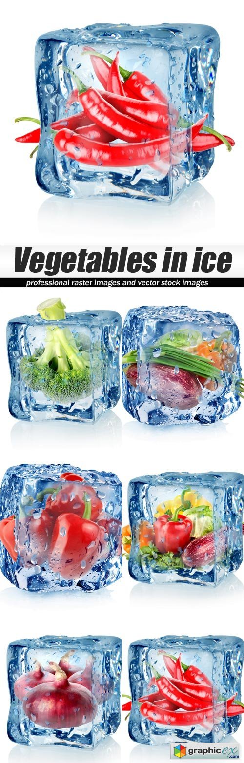 Vegetables in ice
