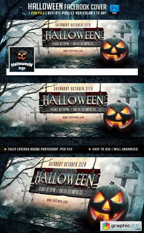 Halloween Facebook Cover v3