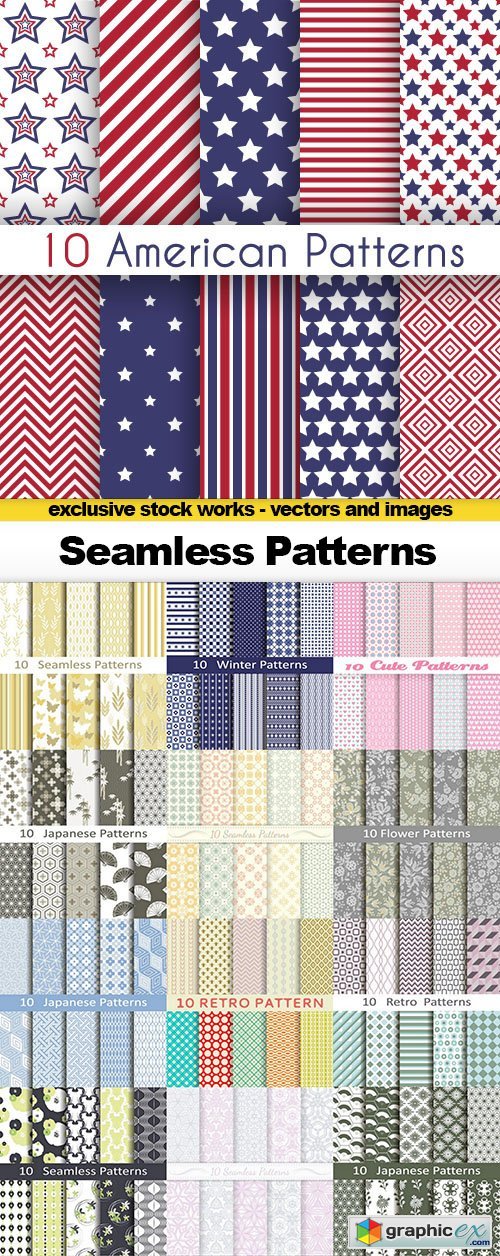 Seamless Patterns Collection, 25x EPS