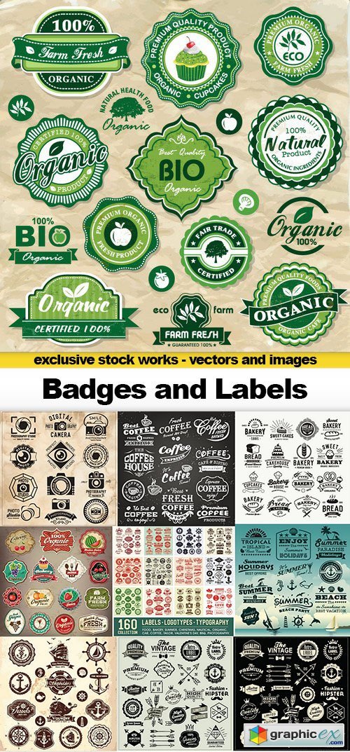 Badges and Labels, 25x EPS