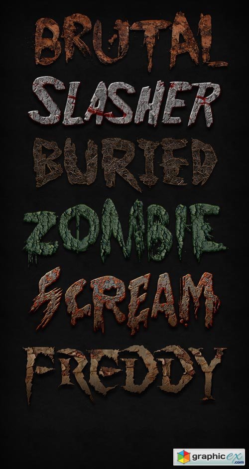 Horror Text Styles for Photoshop