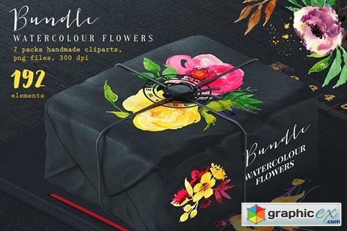 Bundle Watercolour Flowers