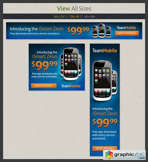 Cell Phone Web Banners Template