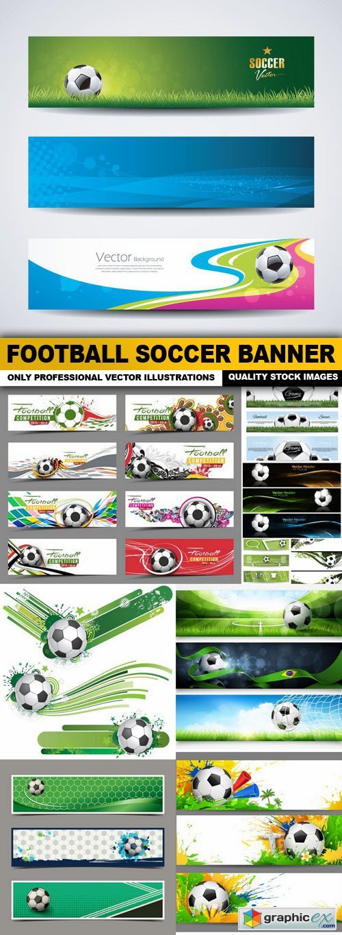 Football Soccer Banner - 10 vector