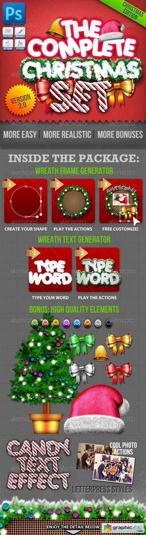 Christmas Generator Set: Actions and Text Styles