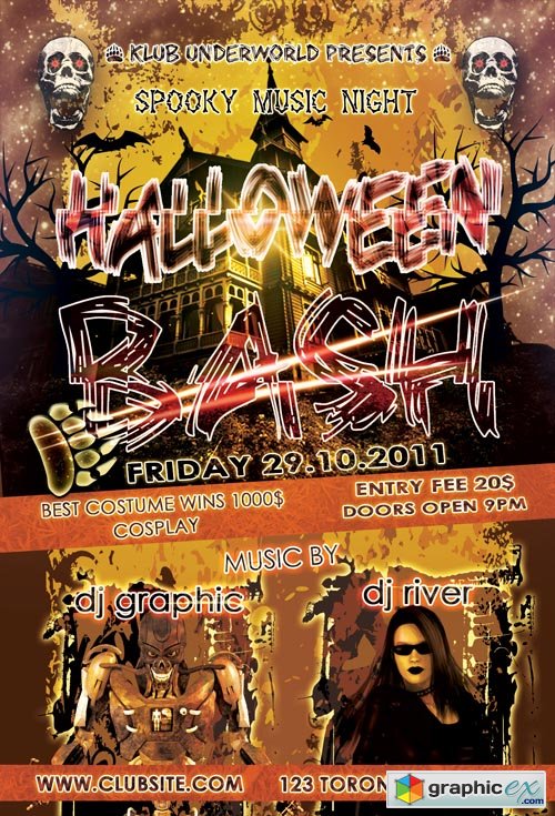 Halloween Bash Party Flyer