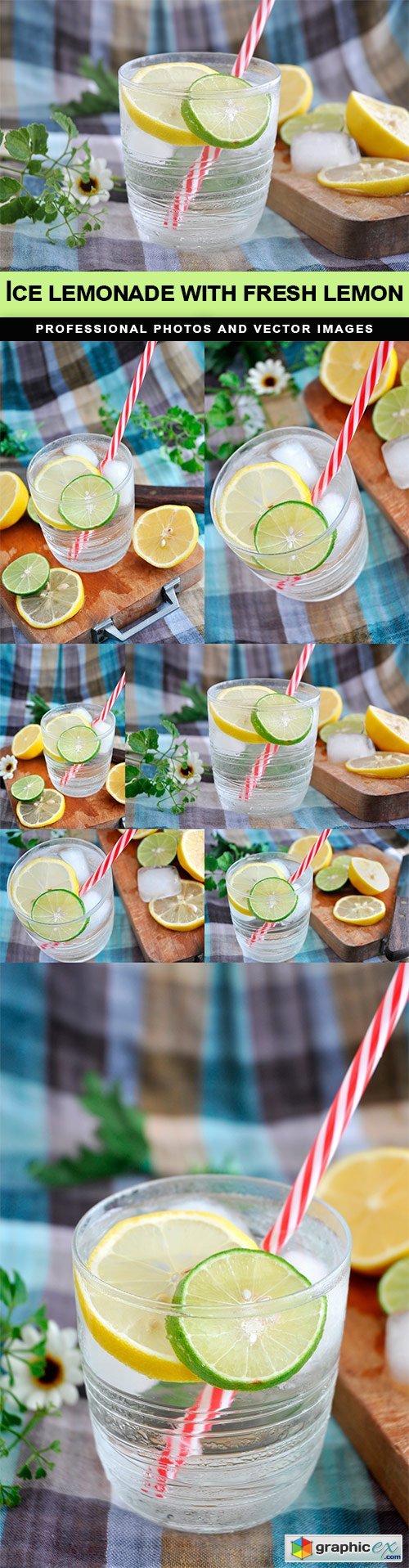 Ice lemonade with fresh lemon - 7 UHQ JPEG