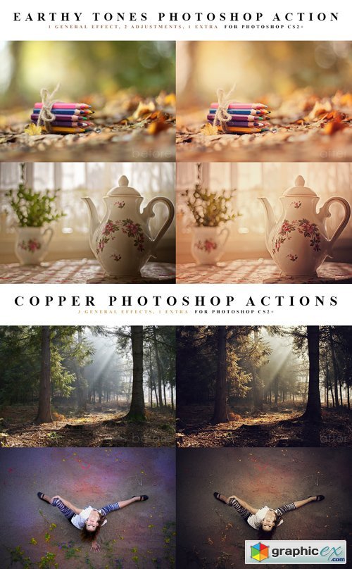 Photoshop Actions - Copper & Earthy Tones
