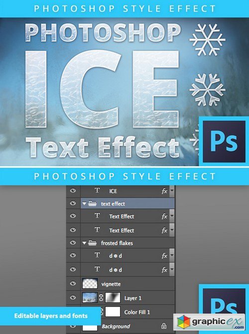 Photoshop Frozen Ice Text Effect