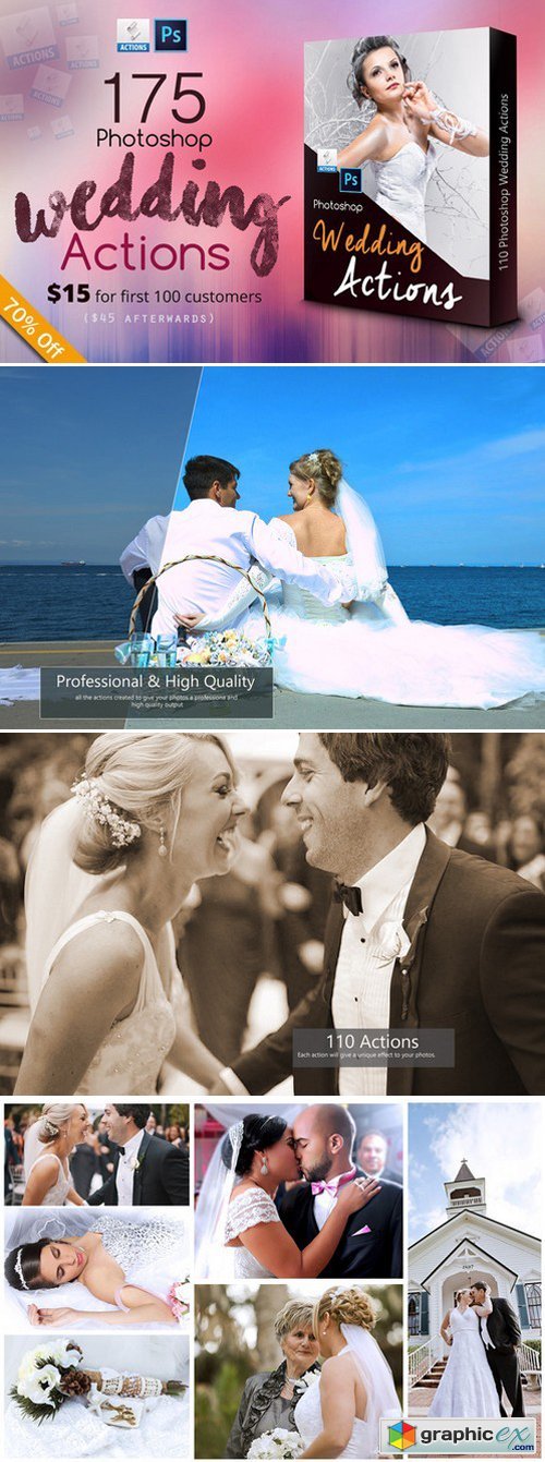 175 Photoshop Wedding Actions