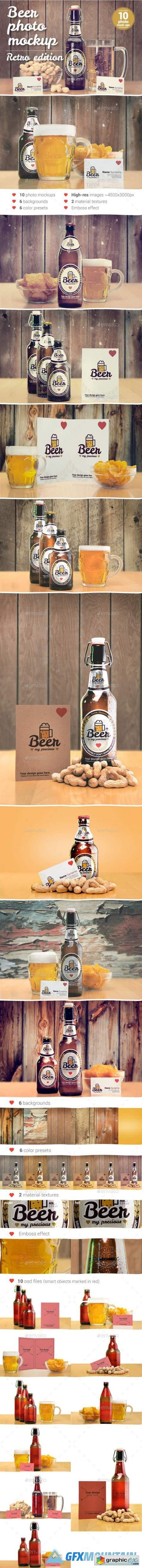 Beer Package & Branding Mock-up - Retro Edition