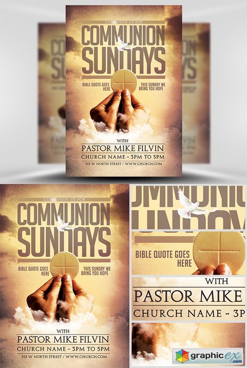 Communion Sundays Flyer Template