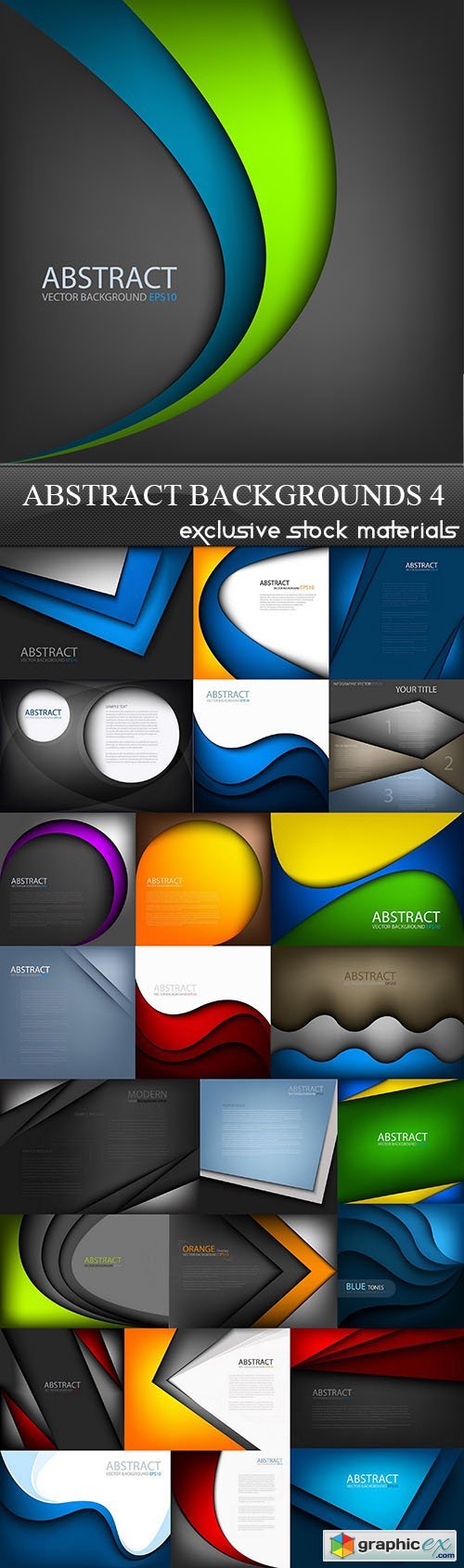 Abstract Backgrounds Vector Set 4, 25xEPS