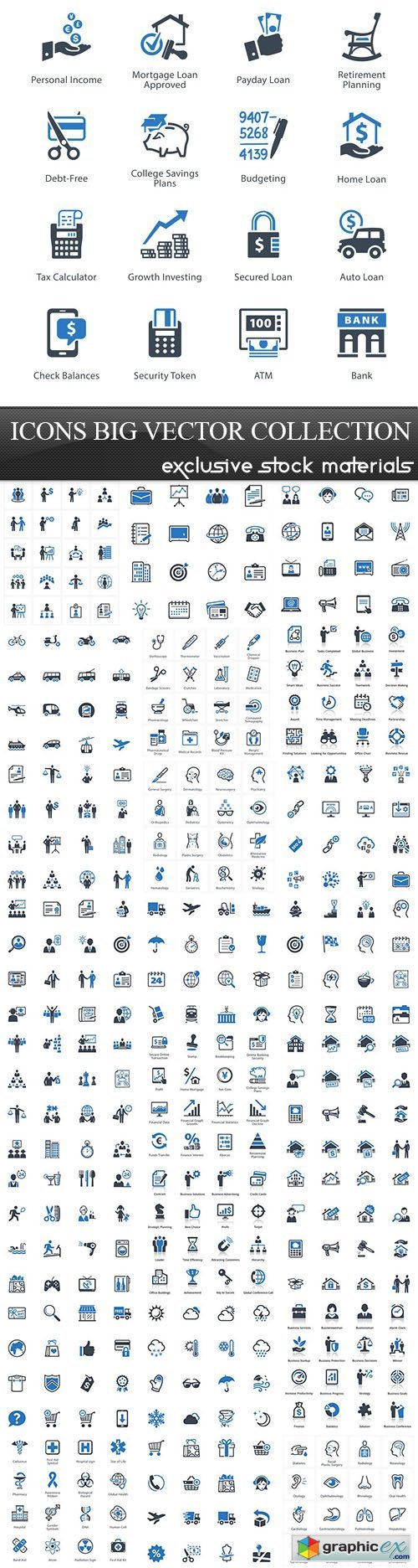 Icons Big Vector Collection, 25xEPS