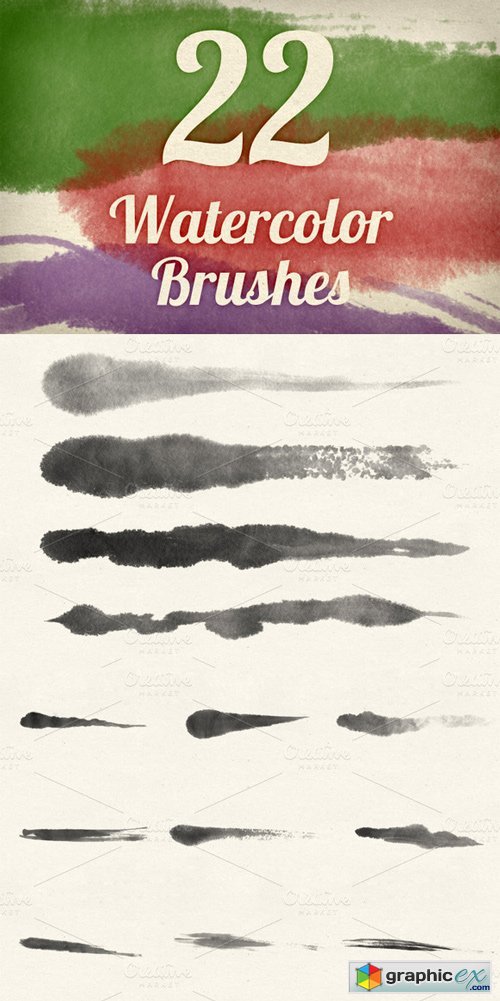 Watercolor Strokes Brush Pack 2