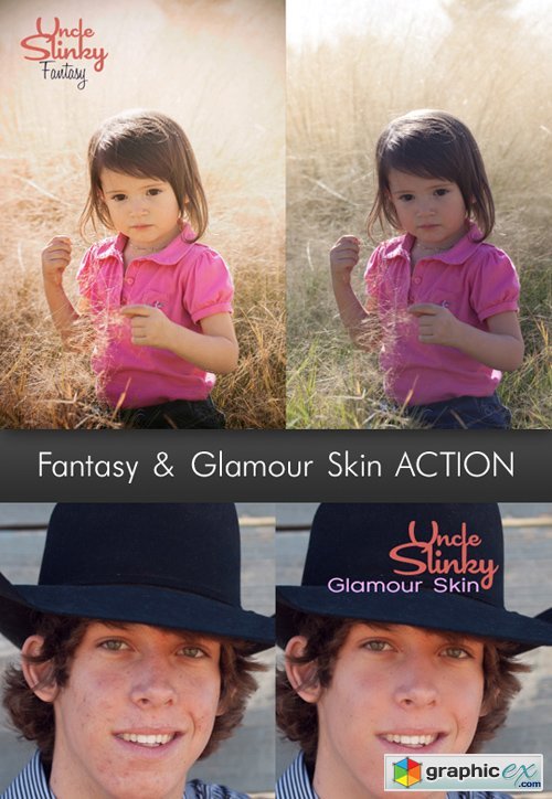 Photoshop Actions - Fantasy & Glamour Skin