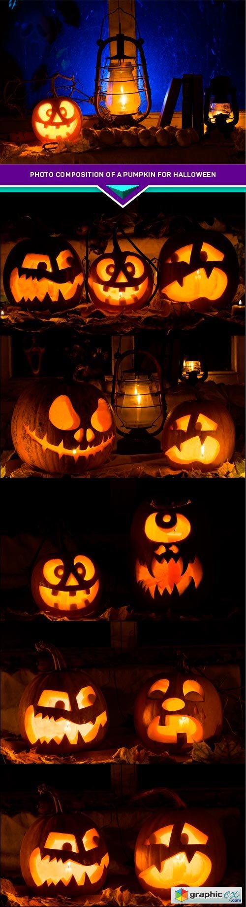 Photo composition of a pumpkin for Halloween 6x JPEG