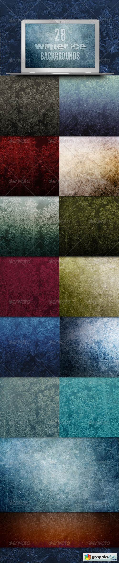 GraphicRiver - 28 Winter Ice Backgrounds 3525570