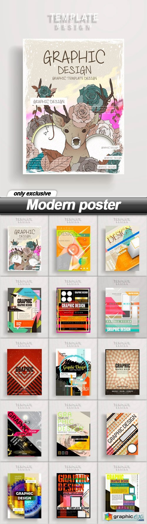 Modern poster - 15 EPS
