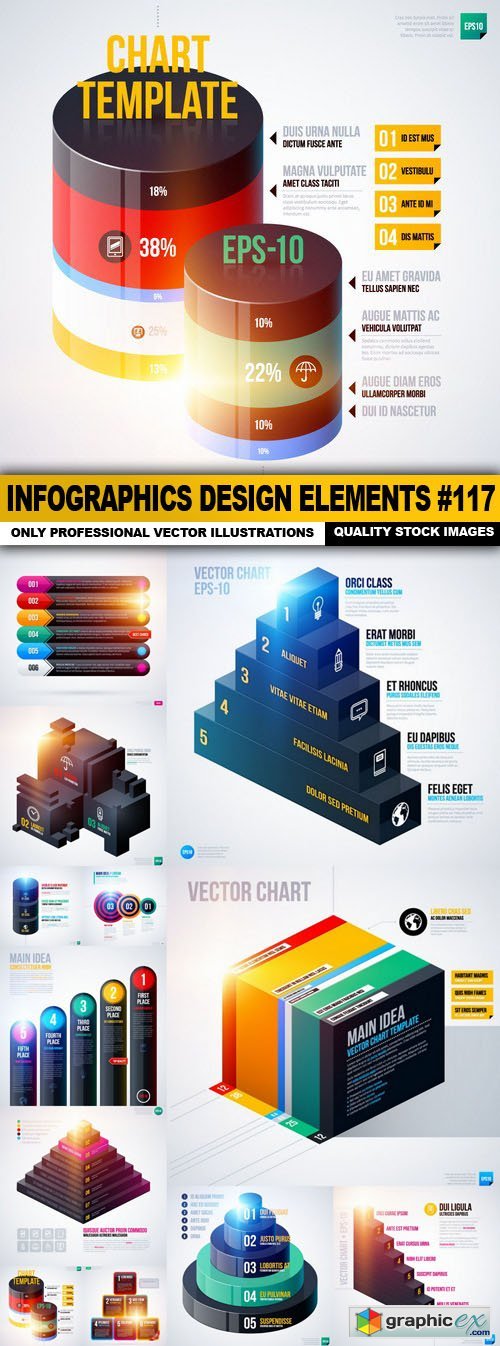 Infographics Design Elements #117 - 12 Vector