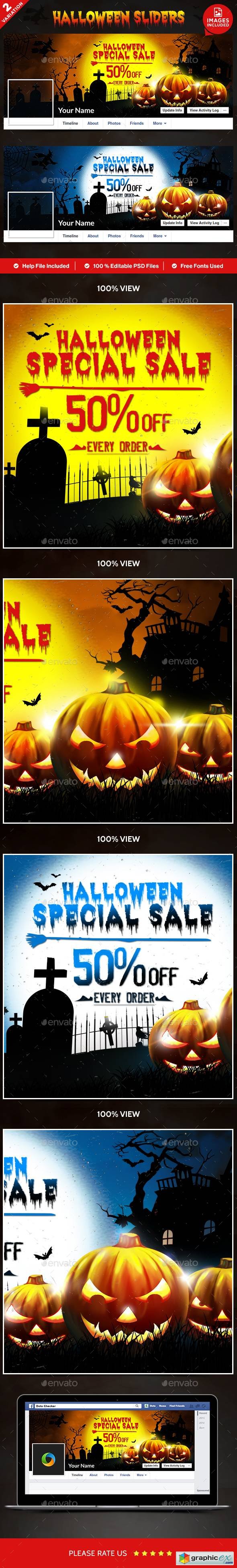 Halloween Facebook Covers - 2 Designs