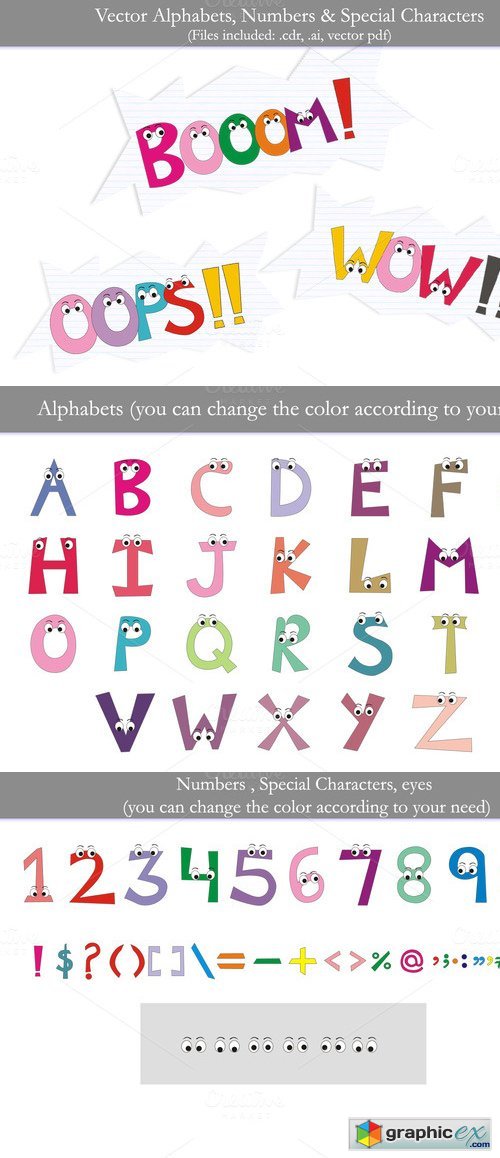 Vector Alphabets, Numbers
