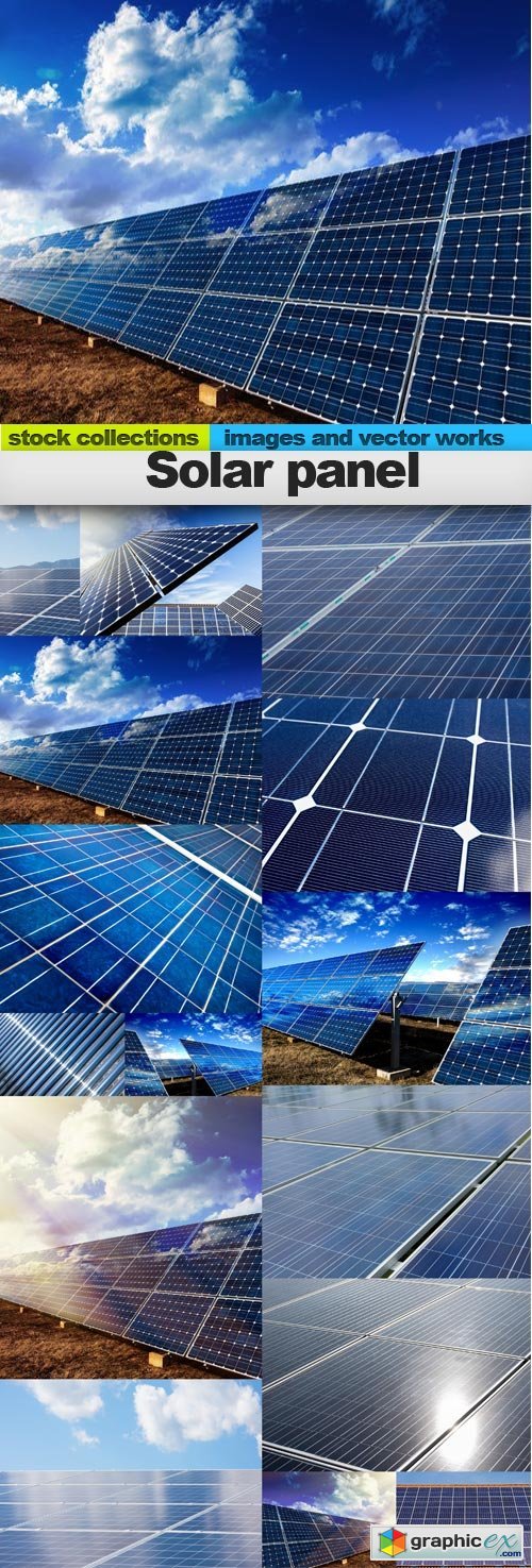 Solar panel, 15 x UHQ JPEG