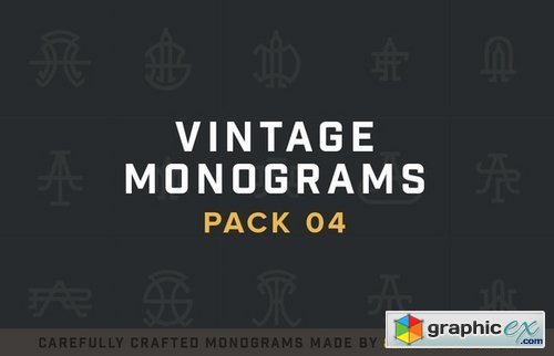 15 Vintage Monograms Pack 04