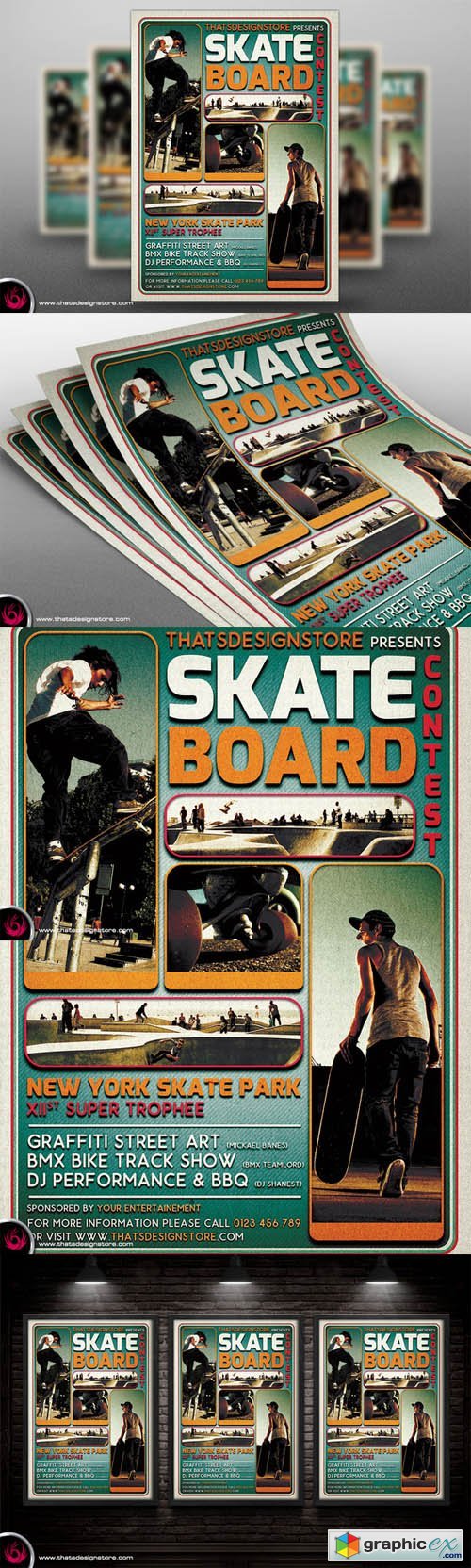 Skating Competition Flyer Template
