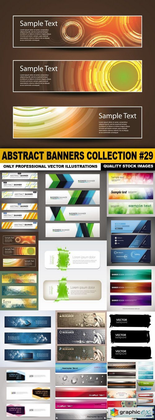 Abstract Banners Collection #29 - 20 Vectors