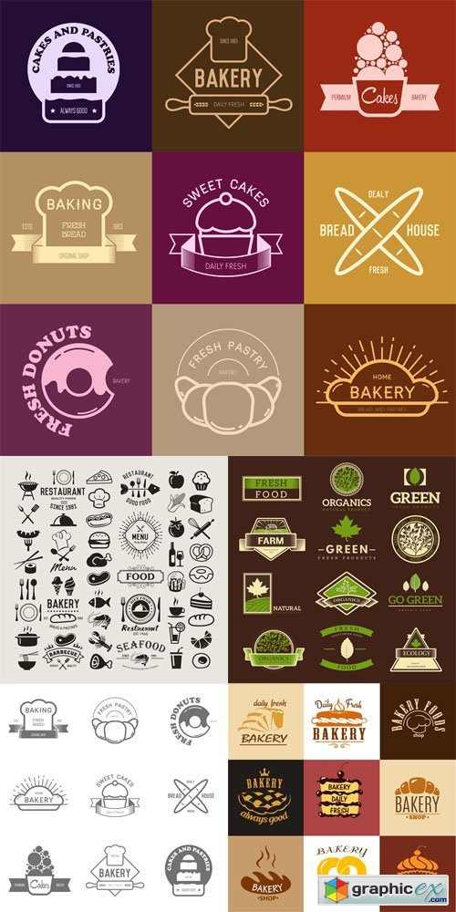 Backery and Eco Food Logos