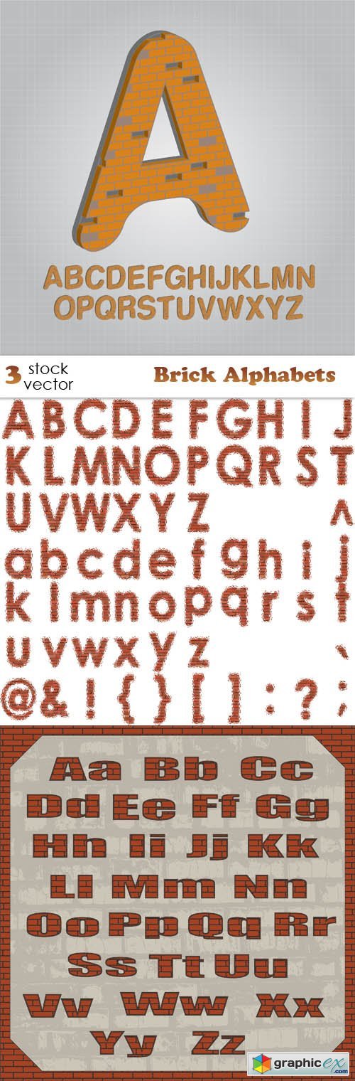 Vectors - Brick Alphabets