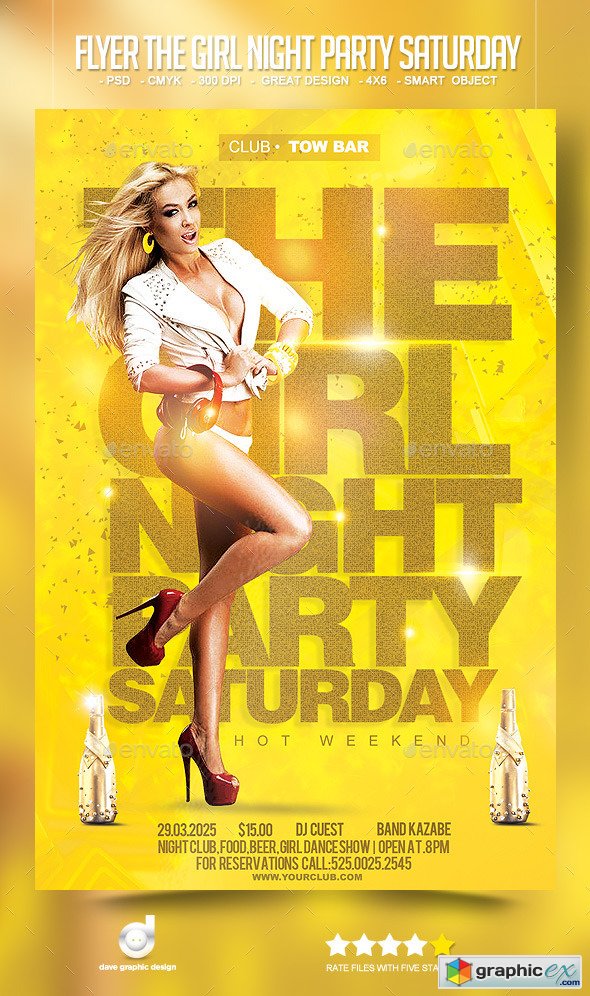 Flyer The Girl Night Party Saturday 10062248