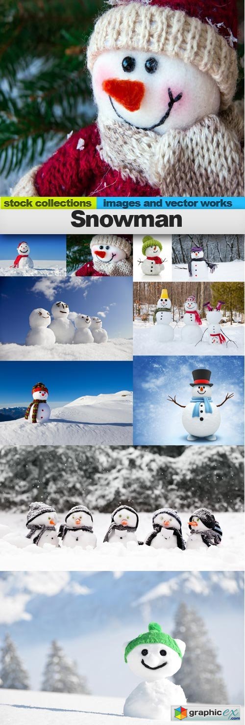 Snowman, 10 x UHQ JPEG