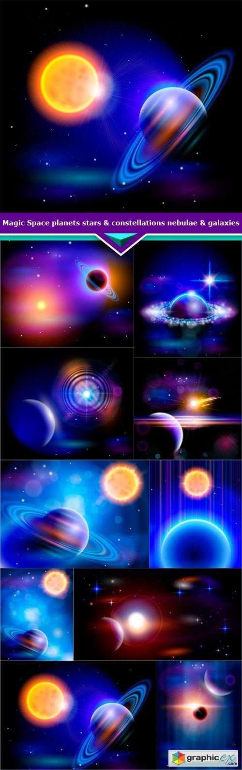 Magic Space planets stars & constellations nebulae & galaxies 10X JPEG