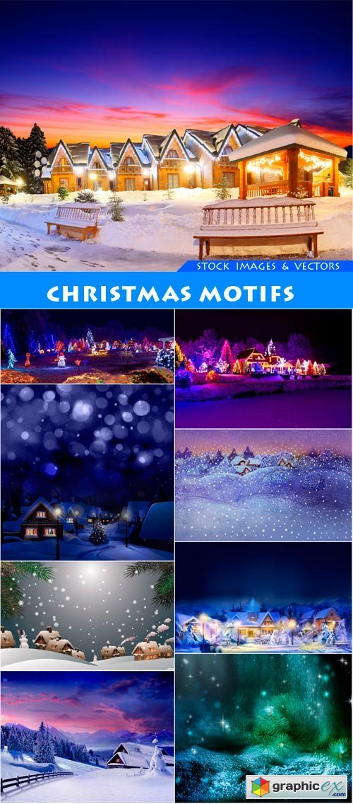Christmas motifs 9X JPEG