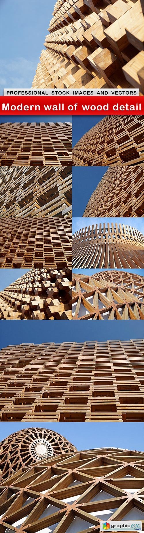Modern wall of wood detail - 11 UHQ JPEG