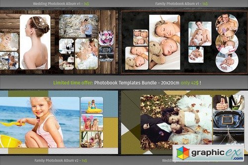 4x Photobook Templates Bundle