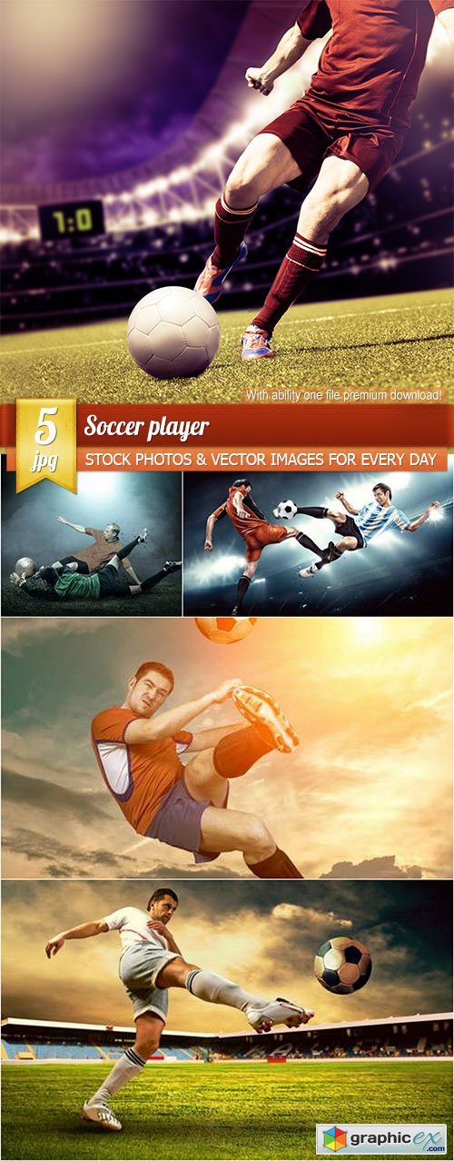 Soccer player, 5 x UHQ JPEG