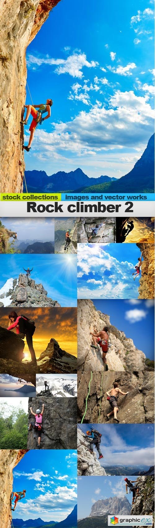 Rock climber 2, 15 x UHQ JPEG
