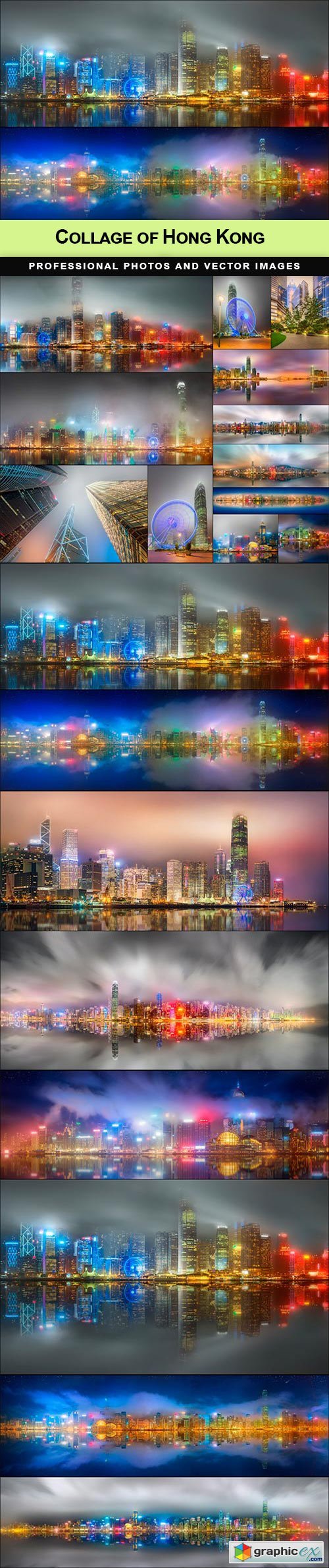Collage of Hong Kong - 10 UHQ JPEG