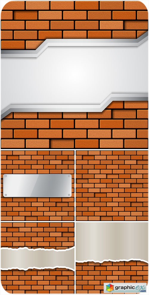 Brick backgrounds vector