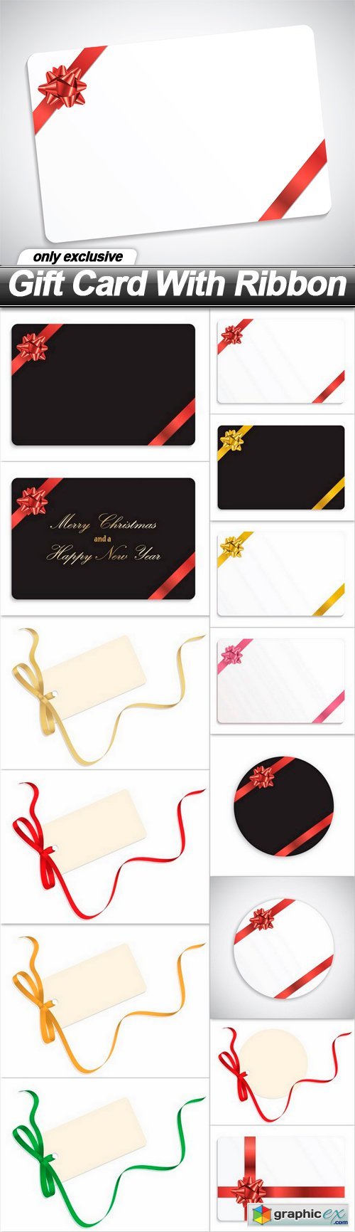 Gift Card With Ribbon - 15 EPS