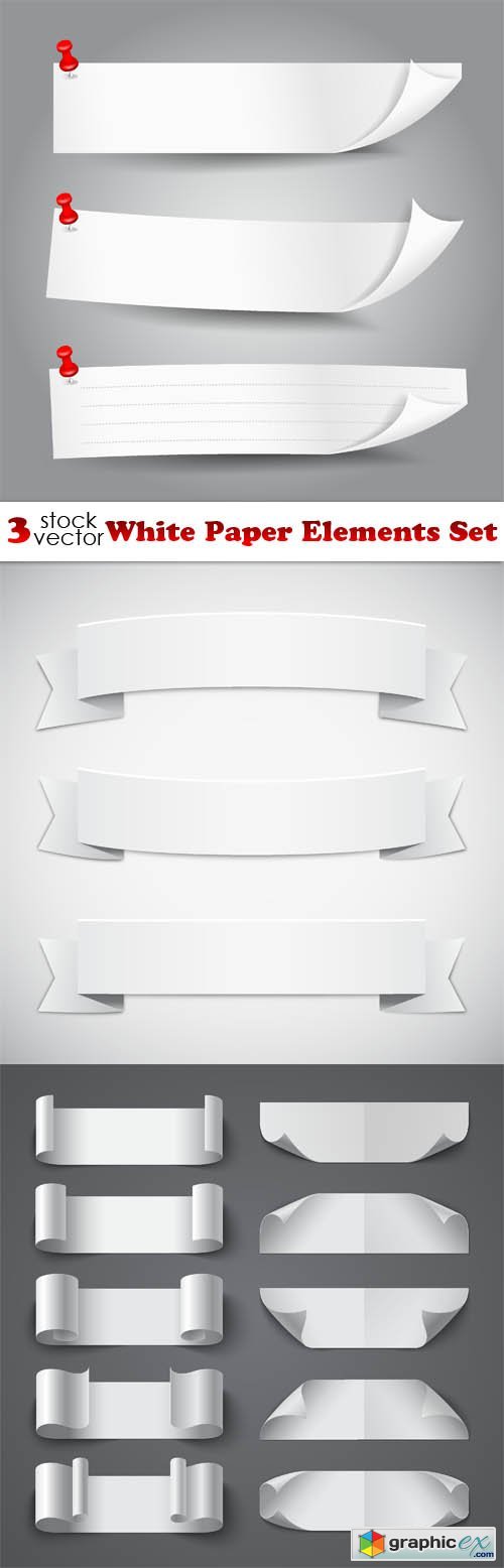 Vectors - White Paper Elements Set