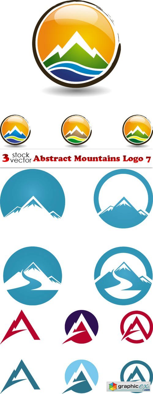 Vectors - Abstract Mountains Logo 7