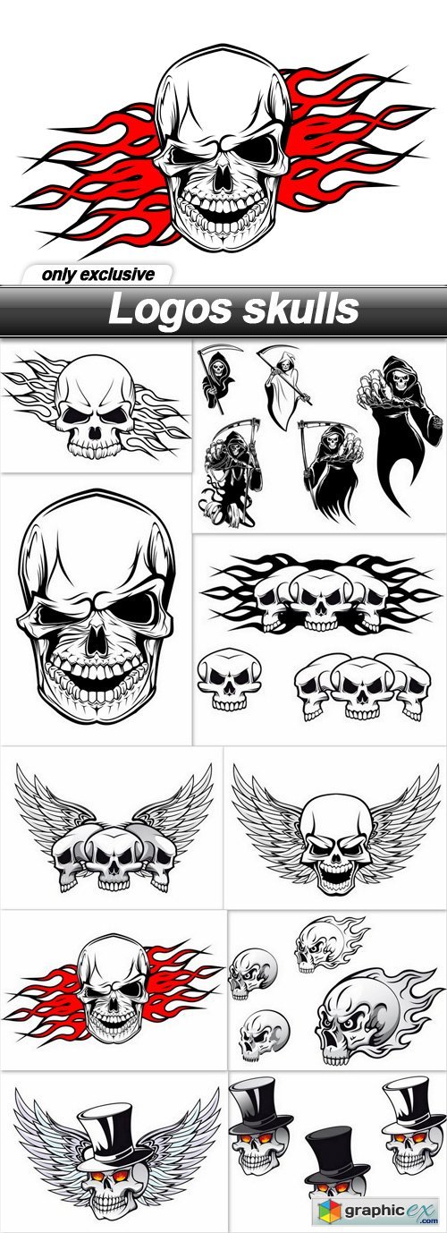 Logos skulls - 10 EPS