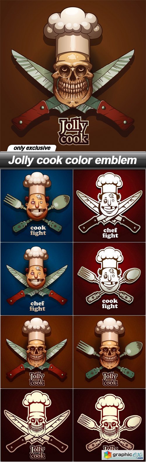 Jolly cook color emblem - 8 EPS