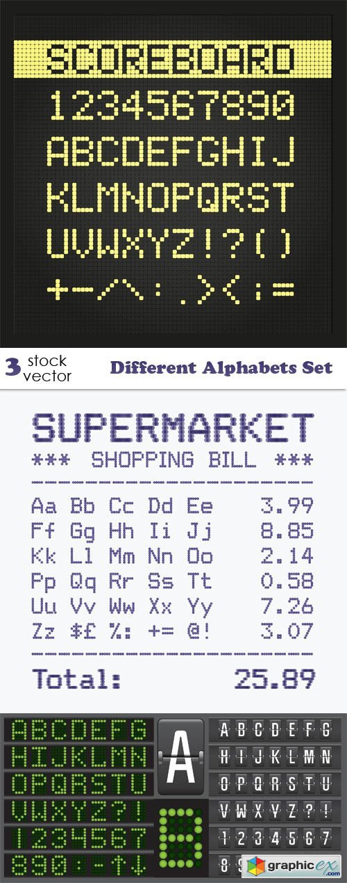 Vectors - Different Alphabets Set