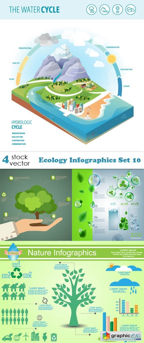 Vectors - Ecology Infographics Set 10
