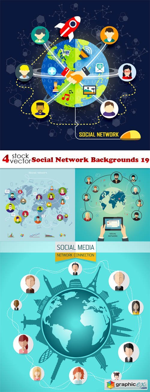 Vectors - Social Network Backgrounds 19